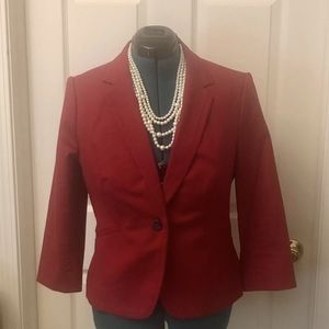 Red 3/4 Sleeved Blazer, Size 14